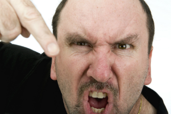 Atheists are depicted as angry precisely because they are notoriously intolerant.