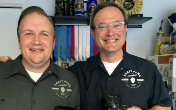 Fr. Jeff Poirot (right) and his brewing partner Nick.