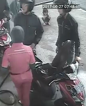 A six-year-old girl was run over by a car at a gas station.