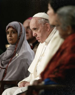 Pope Francis prays for end to 'inhuman violence' after recent terrorist attacks.