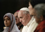 Image of Pope Francis prays for end to 'inhuman violence' after recent terrorist attacks.