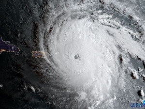 Hurricane Irma is so large, it filled the window of the International Space Station.