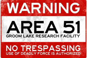 Area 51 is off limits to the public and is heavily patrolled. Sensors also detect anyone approaching the perimeter.