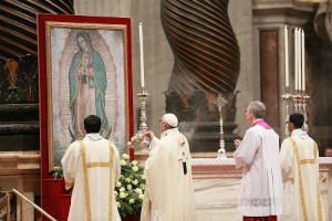 Pope Francis has asked the intercession of Our Lady of Guadalupe.