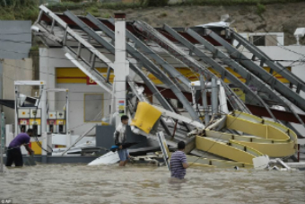 Winds have combined with floods to destroy the island. Recovery will take months to years.