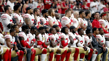 Players have also been divided on the protests, with some joining, and other standing.