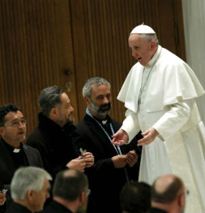 The Pope has raised the possibility of the married priesthood in previous interviews, although usually in response to direct questions about the subject.