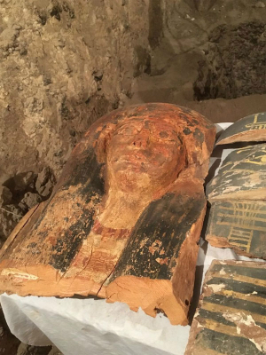 A mummy was discovered inside one of the tombs, but the identity is unclear.