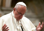 Image of Pope Francis pleads on behalf of the world's most unwanted refugees.