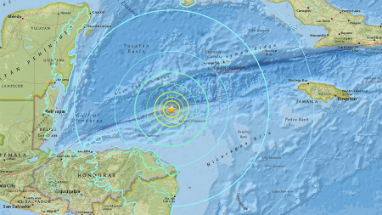 The 7.6 quake struck far enough away from people to avoid casualties.