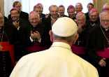Image of Pope Francis indicated Bishops should accept what God wants.