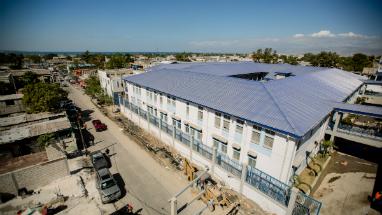 The newly rebuilt St. Francis de Sales Hospital in Haiti.