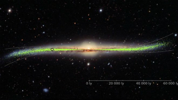An map of the Milky Way galaxy reveals it is warped, instead of flat as often depicted in textbooks.