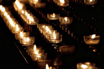 Church pray candles