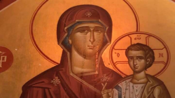 The weeping icon. Visitors from across the USA have made pilgrimages to view it, others have pledged money to keep the church open.