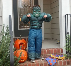 My grandson Noah dressed up as the Incredible Hulk My grandson Noah dressed up as the Incredible Hulk