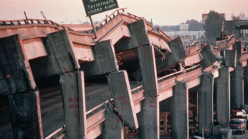 The 1989 Loma Prieta or World Series Quake caused major damage and 63 fatalities. Most of the fatalities occurred when the upper section of the 880 freeway collapsed onto the lower one, smashing cars.