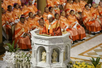 Pope Francis at youth Mass