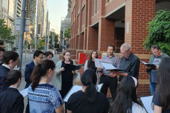 A group of local Catholics gathered outside Melbourne prison on Christmas Eve to sing carols for Cardinal George Pell Image of A group of local Catholics gathered outside Melbourne prison on Christmas Eve to sing carols for Cardinal George Pell