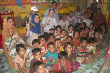 Image of Cardinal Tagle president of Caritas International visits Kutupalong refugee camp in Bangladesh