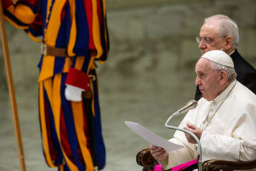 Image of Pope Francis General Audience Paul VI Hall Feb 12 2020
