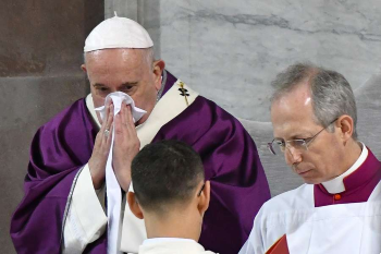 Image of Pope Francis during Ash Wednesday Mass Feb. 26 2020