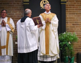 Image of Bishop Strickland during a previous Sunday Mass.