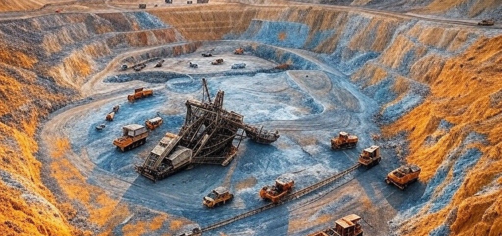 An AI-generated image of a ground mineral site (GROK). An AI-generated image of a ground mineral site (GROK).