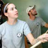 Image of VOLUNTEERS PAINT INTERIOR OF HABITAT FOR HUMANITY HOME IN LOUISIANA Sarah Hyde and Zac Amos, volunteers from AmeriCorps, who participated in Habitat for Humanity's Collegiate Challenge, paint the interior of Chris and Melissa Carrington's home March 17 in Bayou Blue, La. The Bayou Area Habitat for Humanity is building t he homes for families displaced by hurricanes Katrina and Rita. The Carringtons, who have lost two houses to natural disasters, will be the first to move into one of the new homes. (CNS photo) 

