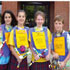 Image of ST. LOUIS-AREA STUDENTS WIN TOY AWARD WITH THEIR SPLASH DASH INVENTION
St. Louis-area Catholic school students Alexis Jennings, Gloria Maciorowski, Melissa Rey and Jack Terschluse display the components of their award-winning game Splash Dash. The quartet won a TOYchallenge competition with their invented outdoor tag game. (CNS photo/courtesy TOYchallenge) 
