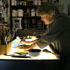 Image of STAINED-GLASS ARTIST WORKS IN VERMONT STUDIO
Stained-glass artist Debora Coombs works in her Readsboro, Vt., studio. The British-born artist works in the studio that's about 20 feet by 30 feet, a former garage her husband converted for her work after they moved to this rural area about 10 years ago. Stained-glass windows, she says, are 