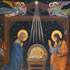 Image of 'BIRTH OF JESUS' – The Nativity is depicted in a mural titled 