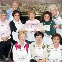 Image of GRATITUDE - Granny Crew members received thanks recently with a cake and personalized aprons. Members include, from left, Marie McCarthy, Arlene Mayberger, Marleen Finley, Carol Maginn, Theresa McCaslin, Charleen Hausman, Mary Jo Ellis, Shirlee Goaley and Pat Zach. (Courtesy)
<br>