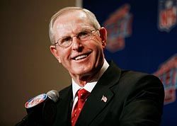 Image of FOOTBALL AND FAITH - Tom Coughlin, head coach of the Super Bowl champion New York Giants, grew up in a Catholic parish and school in Waterloo, N.Y., and still attends Mass there on his return visits. (CNS)