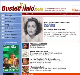 Image of HITS ON A HIT - BustedHalo.com is a website designed to answer young adults' questions about the Catholic faith in a nonjudgmental, light but informative format.