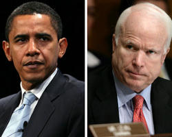 Image of The size of Obama's crowds and the enthusiasm of his supporters contrast deeply with the tenor and tone of the McCain campaign.The coming general election campaign will be a study in contrasting styles.Will it be a real choice for the future of America and a true discussion of the issues which matter most? 