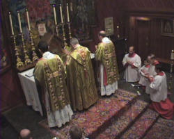 Image of Archbishop Jose Gomez of San Antonio celebrated the Holy Sacrifice of the Mass at this years 'Anglican Use' Conference and gave the homily. He was joined by Bishop Kevin Vann of Fort Worth and Archbishop John J. Myers of Newark, who oversees the 'Anglican Use' Provision.  