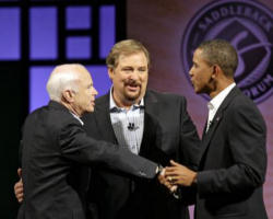 Image of In his mocking criticism of Rev. Rick Warren and his attacks against the Saddleback Church Civil Forum, Barry Lynn, the Executive Director of Americans United for the Separation of Church and State, showed a lack of courtesy, a hostility toward orthodox Christians of every persuasion and a misguided interpretation of the First Amendment. 