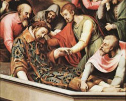 Image of Yesterday our king, clothed in his robe of flesh, left his place in the virgin’s womb and graciously visited the world. Today his soldier leaves the tabernacle of his body and goes triumphantly to heaven.