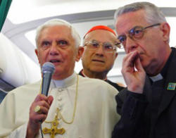 Image of Pope Benedict XVI: 'I would say that normally it is the creative minorities that determine the future, and in this sense the Catholic Church must understand itself as a creative minority.'