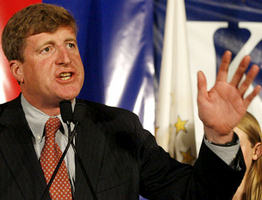 Image of (Congressman Patrick Kennedy and Uncle Teddy)