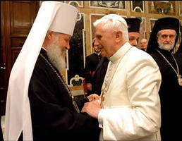 Image of Pope Benedict and Patriarch Kirill know that virtue is the only bulwark against oppression. That’s why they exhort their flocks to moral virtue in almost identical language.