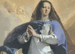 Image of The Woman in the Bible whose seed is destined for mortal combat with the serpent (Gn 3:15).