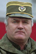 Image of Mladic is accused of ordering the systematic round up and death of some 8,000 Muslim boys and men. 