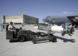 Image of A sneak peek at the X51A as it prepares for tomorrow's flight.