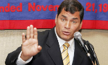 Image of President of Ecuador, Rafael Correa. 