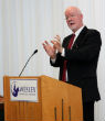Image of Shaun Casey speaking at a religious conference. 
