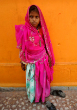 Image of A child bride in India. Child marriages are common in poor and rural areas where wealthy men take advantage of poor families. 