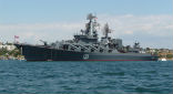 Image of The Russia missile cruiser, Moskva. 