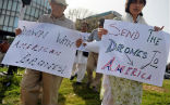 Image of Civilians from Pakistan's tribal areas protest the use of drones over their homes. 